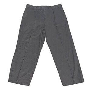 Bocaccio Uomo Pants Men's 32 x 27 Gray Striped Dress‎ Pant Pleated Front
